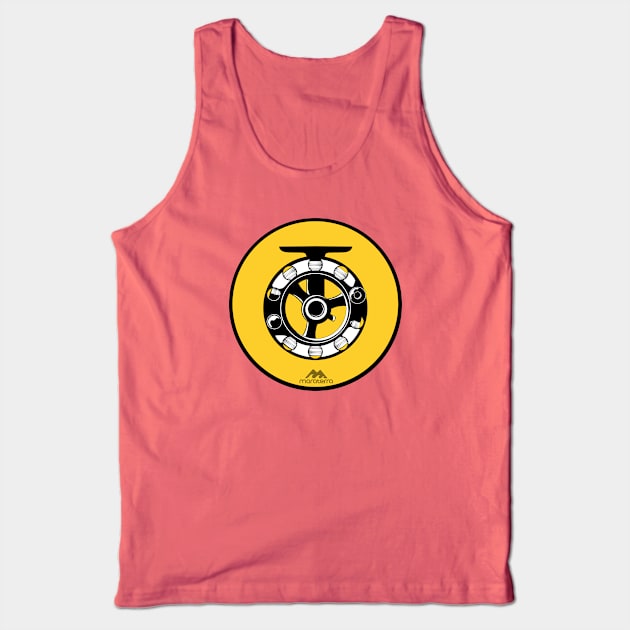 Fly Fishing Reel Sign Tank Top by MaraterraDesigns